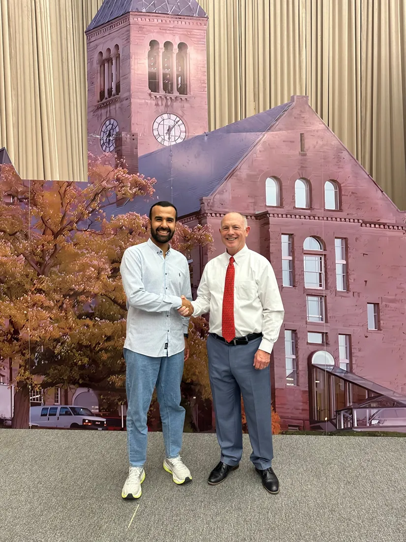 With a Cornell University professor
